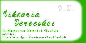 viktoria derecskei business card